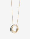 Collares Largos Metal Collar Largo Arandelas Biplating - Dorado Oro Cepillado Mate
