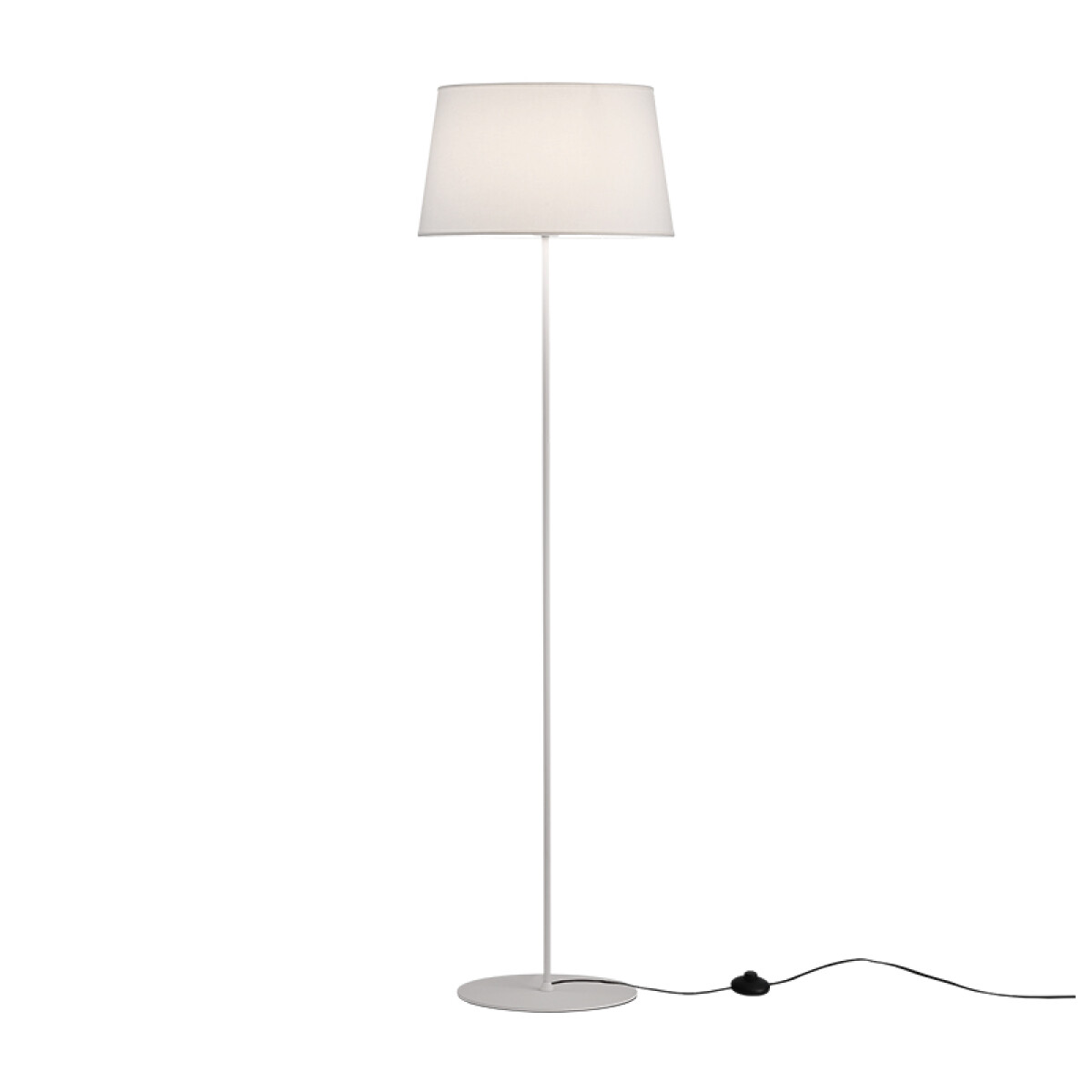 Lámpara de pie blanca pantalla tela E27 Ø42x150cm - BA0050 