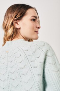 Sweater Calados Menta
