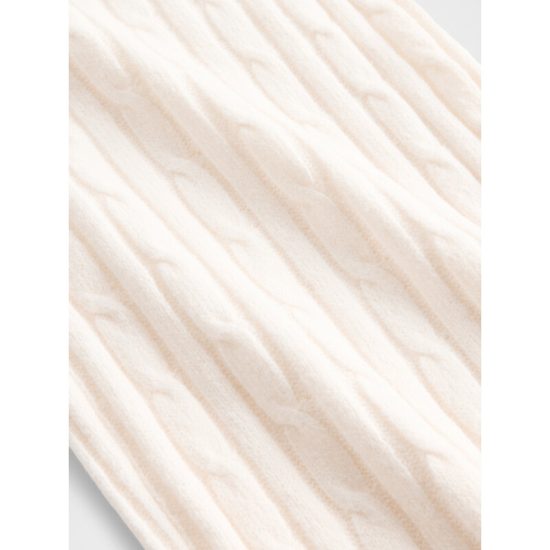 CASHSOFT CABLE PANT IVORY FROST
