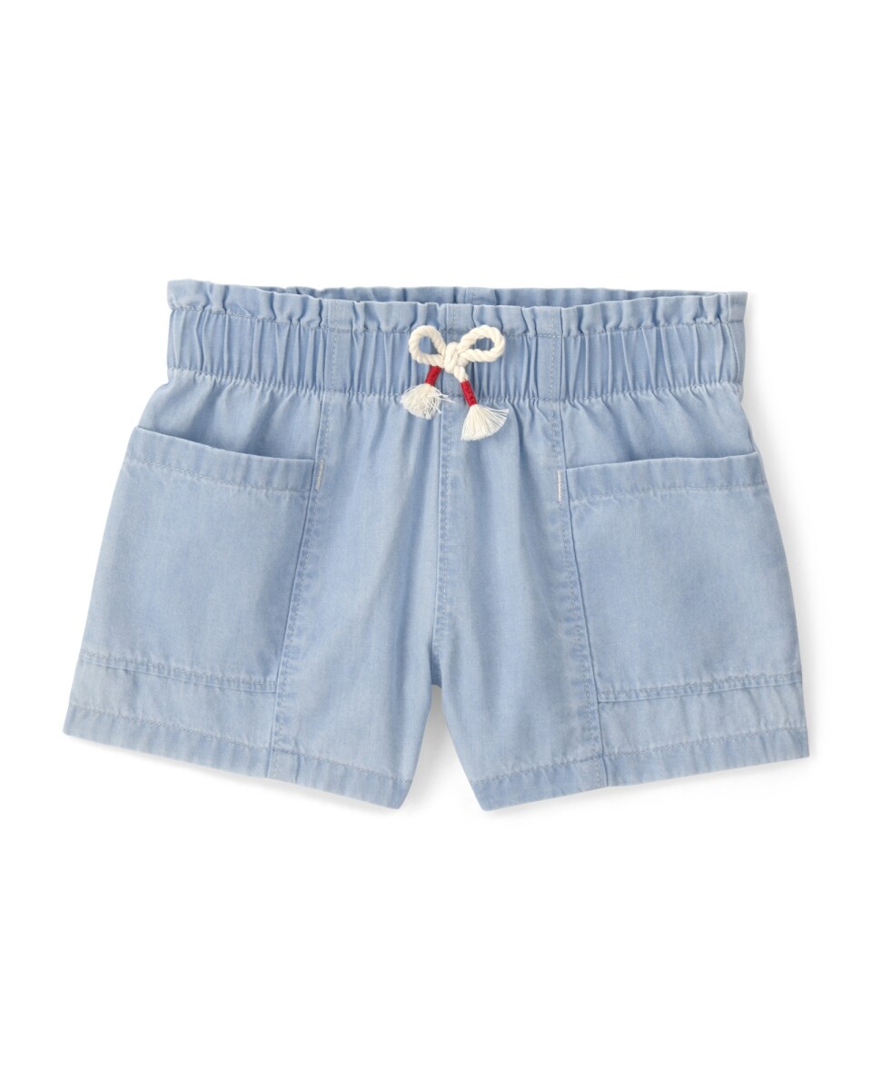 Short de chambray, con bolsillos 