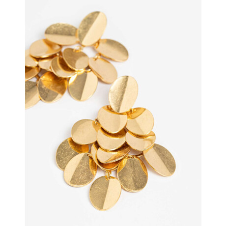 Aros Colgantes Largos Metal Dorado Oro Amarillo