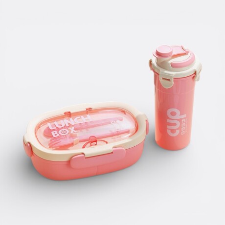 Set De Lonchera Escolar Completo Rosa