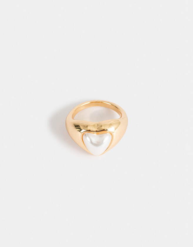 Anillos Medianos y Grandes Vintage Anillo Con Corazón "vintage" - Dorado Champagne