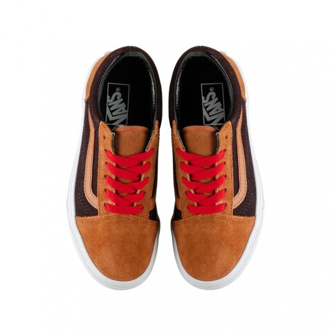 Championes Vans Old Skool Orange & Brown