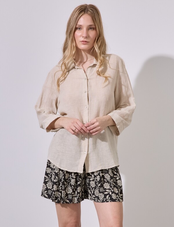 Camisa Lino BEIGE