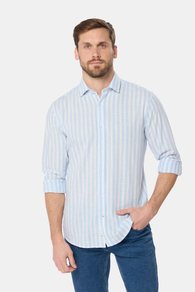 CAMISA LEGACY 209A29 - CELESTE 