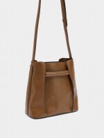 Bolso Bombonera Con Pliegues Laterales camel