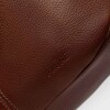 Bolso Bambu En Cuero Liso Satinado Tabaco