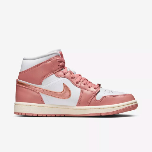 Championes Air Jordan 1 Alto Se de Mujer Rojo