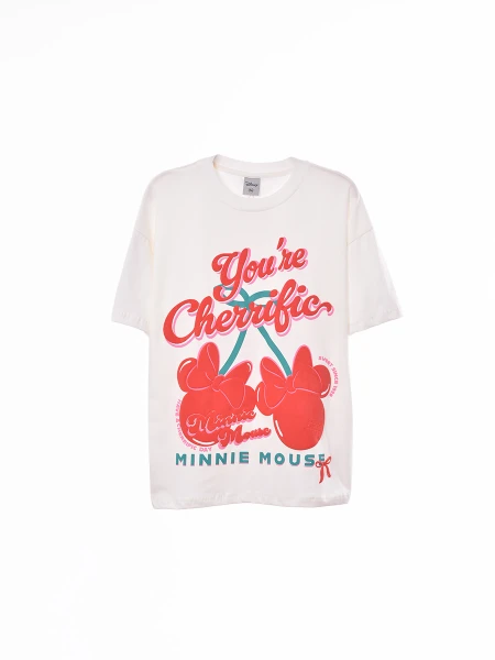 REMERA CHERRIFIC MINNIE BLANCO