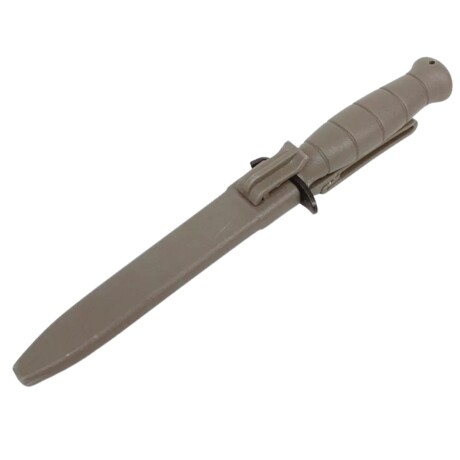 Cuchillo militar Cobra en polímero, hoja lisa Caqui