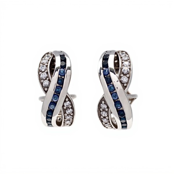Caravanas Infinito con piedra-Plata 925-Piedra Zirconia-CA3010 conpiedra