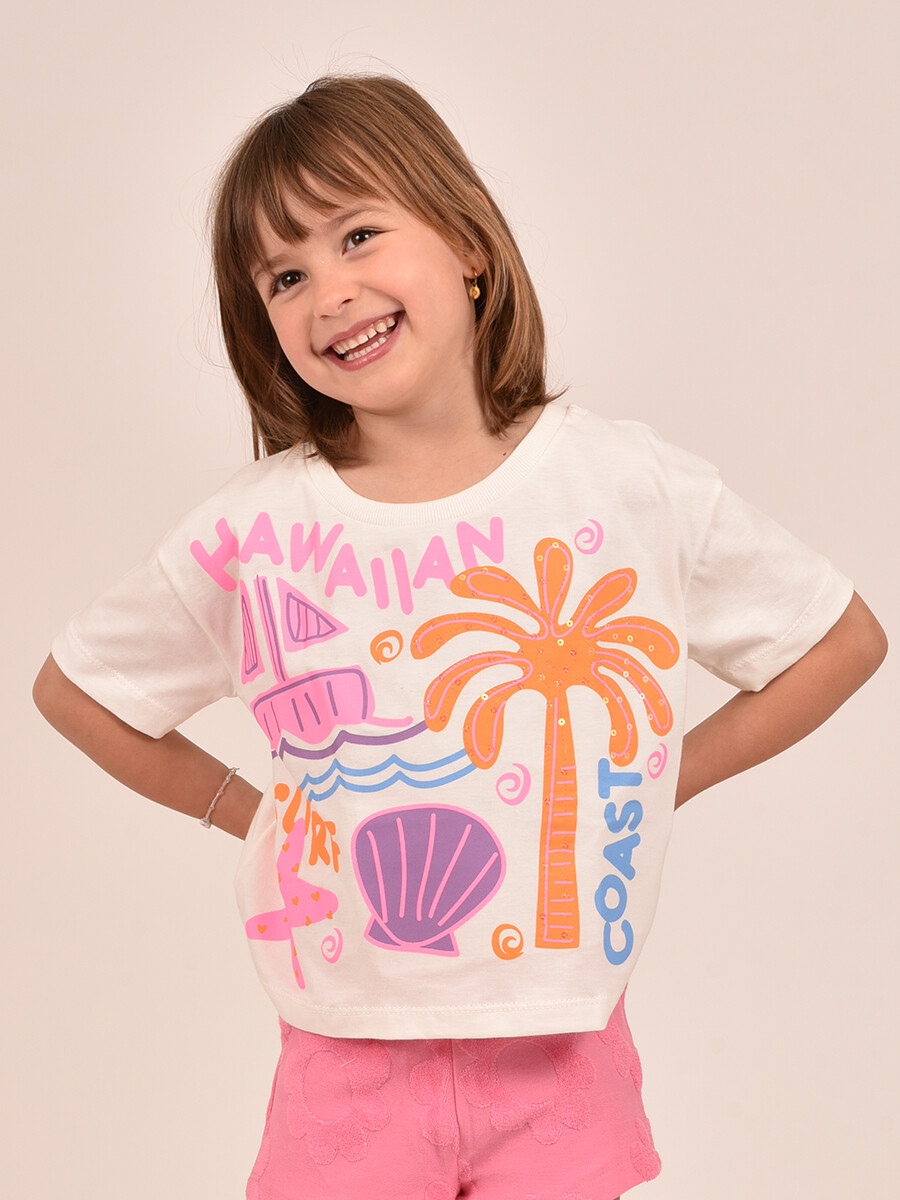 REMERA HAWAIIAN - OFF WHITE 