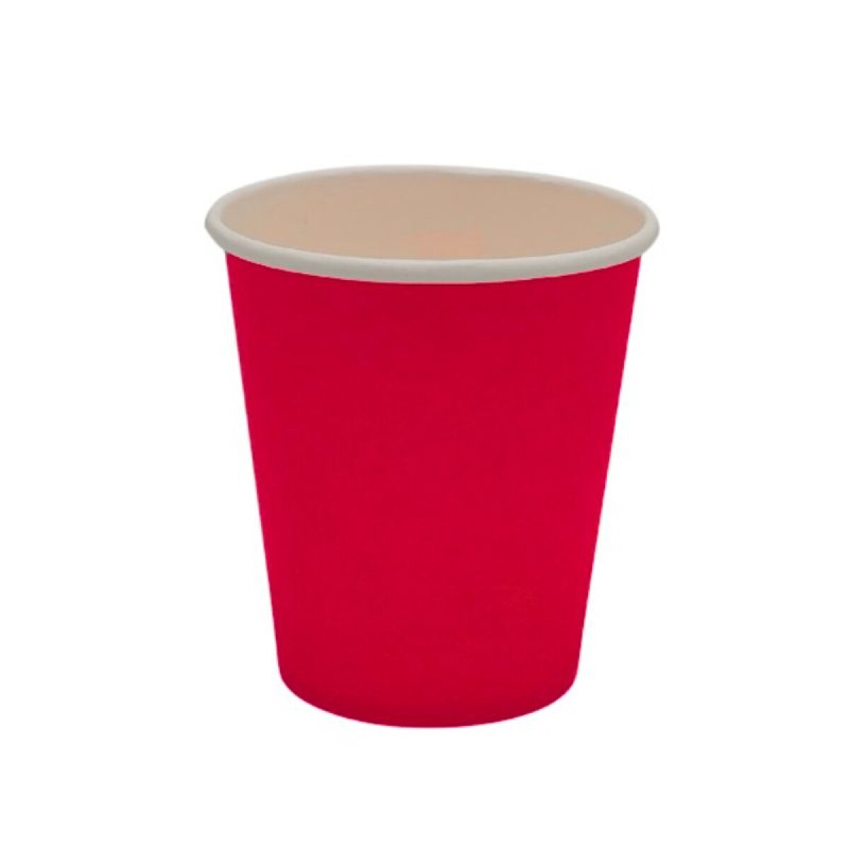 Vaso Liso Descartable de Carton x10Und - Rojo 