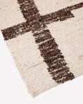 Alfombra Hadin jacquard gráfico de lana blanca y negro 160 x 230 cm Alfombra Hadin jacquard gráfico de lana blanca y negro 160 x 230 cm