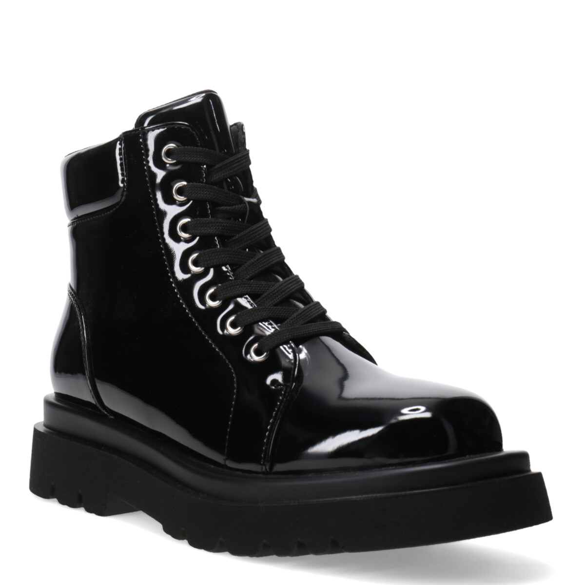 Bota de Mujer Miss Carol PONDS Borcego chato - Negro (Charol) 