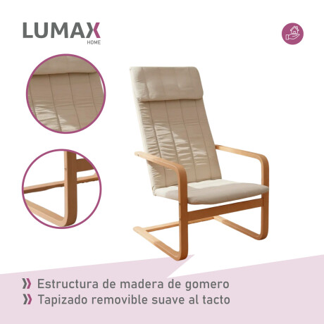 Sillón Silla Lumax Flex Diseño Comodidad y Estilo Beige