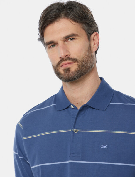 POLO JERSEY RAYADA Azul