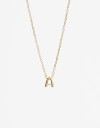 Cadena Corta con Dije Letras Collar Con Dije Inicial "a" - Dorado