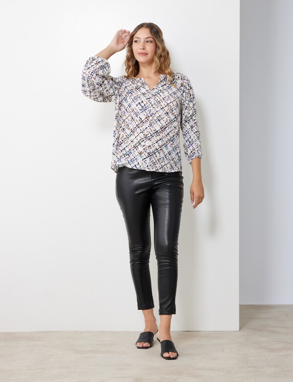 Blusa Gasa Print CRUDO/MULTI