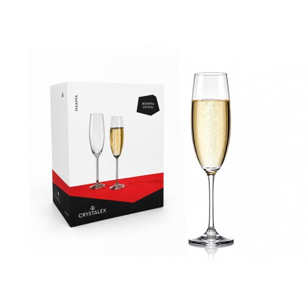 Set copas Maxima flauta 220 ml x6 BOHEMIA Set copas Maxima flauta 220 ml x6 BOHEMIA