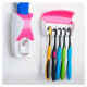 Dispensador Automático de Pasta Dental y Portacepillos Rosado