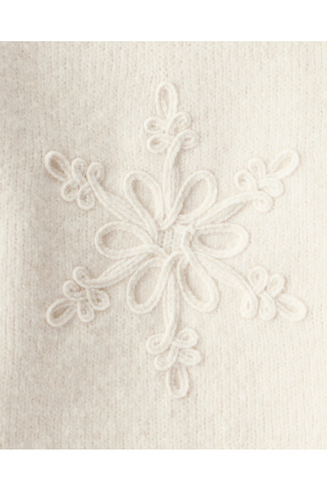 Buzo de punto, crema, bordado Sin color