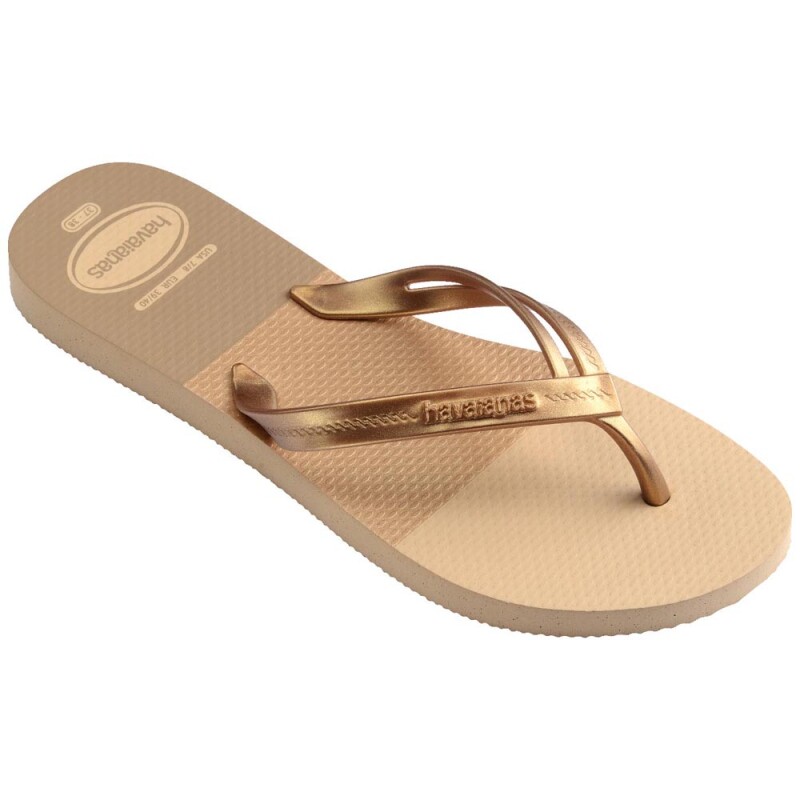 Sandalias Havaianas Elegance Print Grafito Dorado