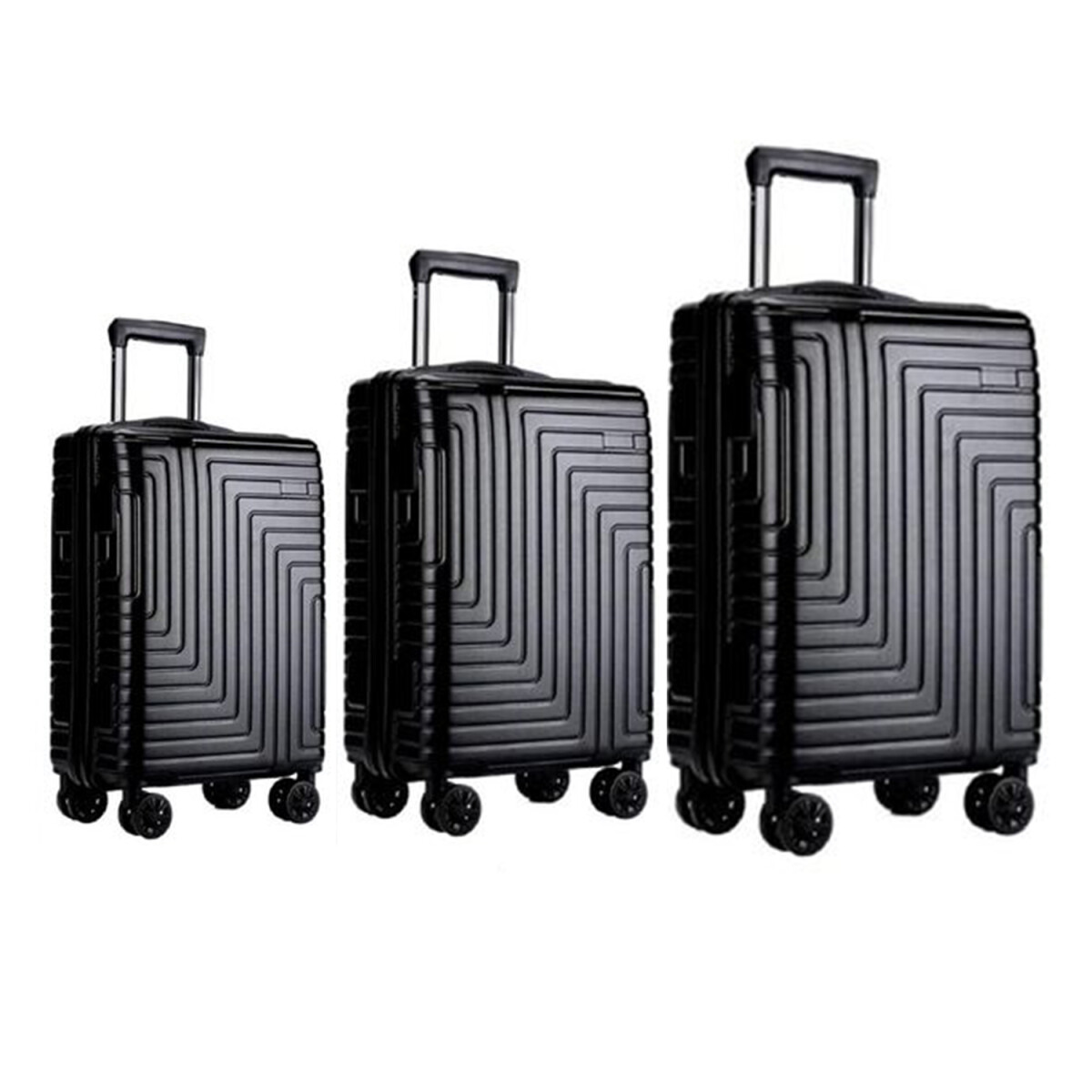 Set de 3 Valijas de Mano Rígidas - Negro 