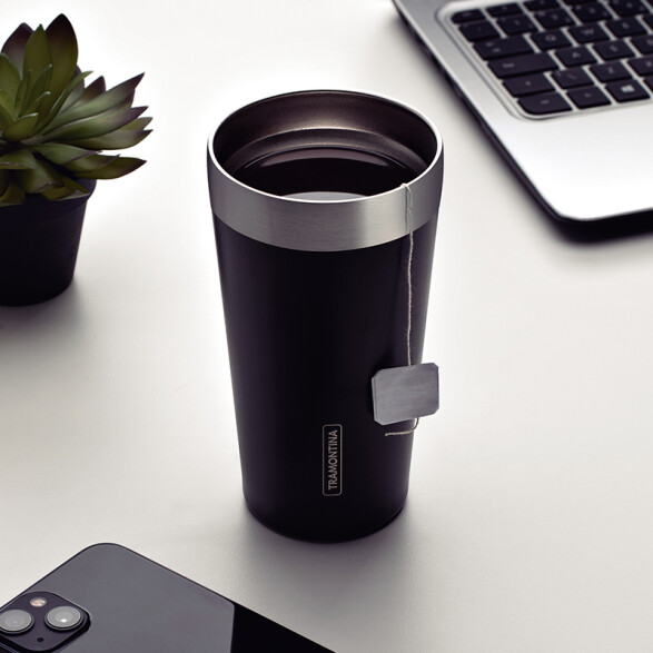 Vaso térmico negro 420ml. "EXATA" -TRAMONTINA TF6702