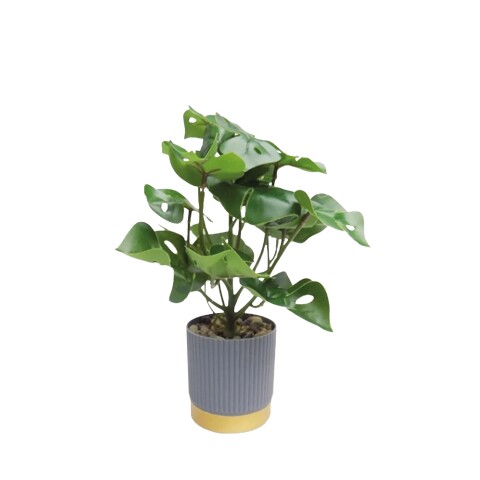 MONSTERA ARTIFICIAL CON MACETA 27x8.6CM MONSTERA ARTIFICIAL CON MACETA 27x8.6CM