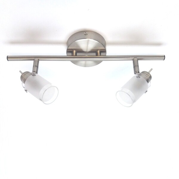 Aplique de Vidrio Varal Niquelado G9x2 Aplique de Vidrio Varal Niquelado G9x2