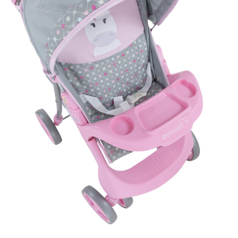 Coche de Muñecas 2 Piezas Rosa - Unicornio Coche de Muñecas 2 Piezas Rosa - Unicornio