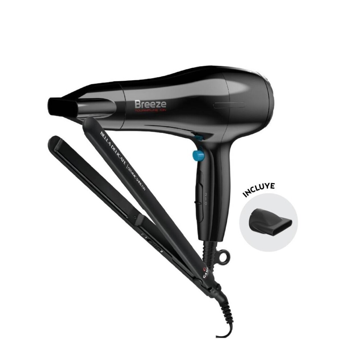Combo Gama Italy Planchita Bella Delicate y Secador Breeze 