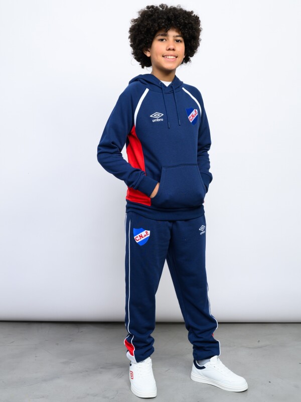HOODIE DOLMAN Nacional Junior Azul Marino, Rojo