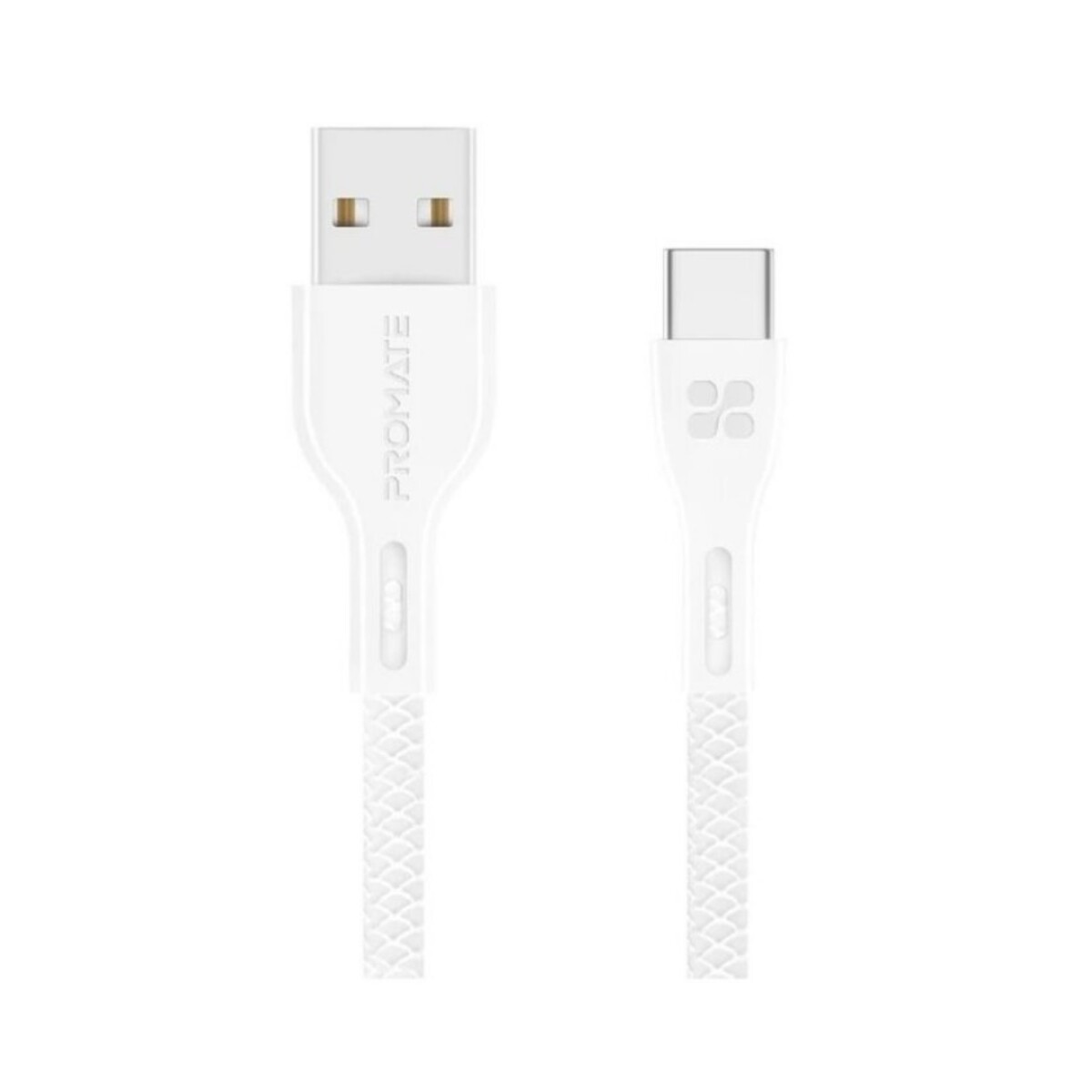 Cable De Datos Promate Powerbeam-C USB a USB-C White 