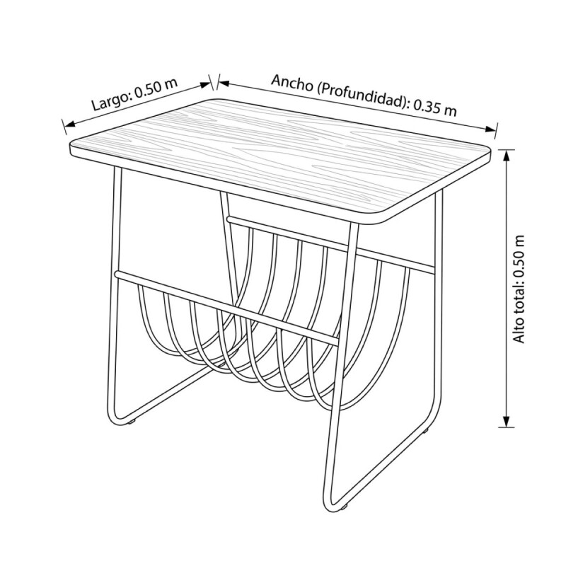 MESA LATERAL LOFT (CD) Unica