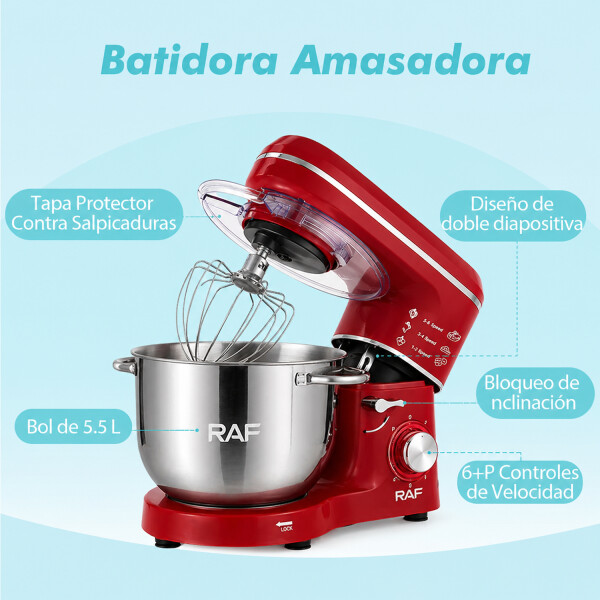 Batidora Planetaria Raf R.6671w ROJO