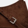 Cartera al hombro Liam Oxido efecto gamuza Chocolate