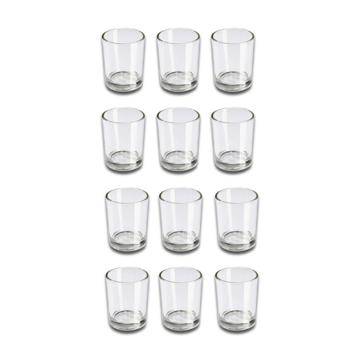 Vaso De Vidrio Para Velas X12 