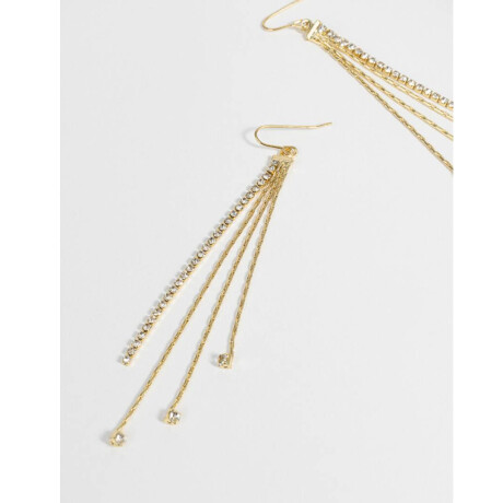 Aros Con Strass Dorado