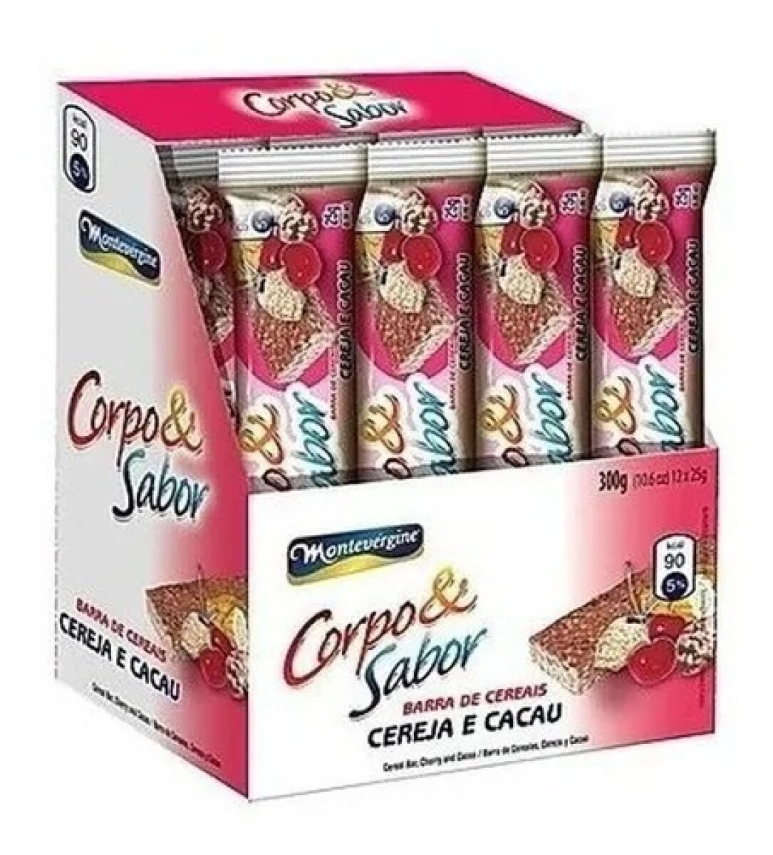 Cereal barra MONTEVERGINE 25grs X12 - Cereza y Cacao 