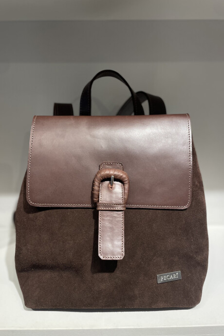 Mochila paula Chocolate gamuza