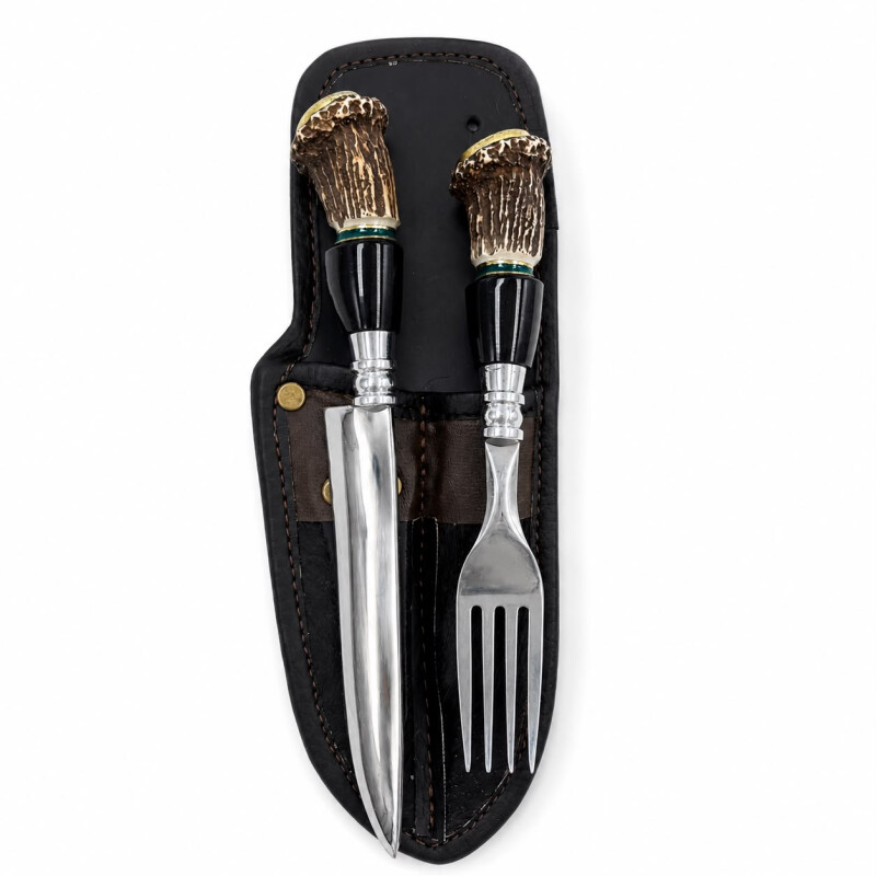et de Asado Artesanal - Cuchillo y Tenedor Parrillero Simil Ciervo y Guampa N°5 et de Asado Artesanal - Cuchillo y Tenedor Parrillero Simil Ciervo y Guampa N°5