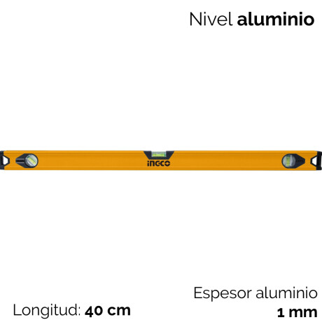 Nivel Aluminio 40cm Ingco Unica
