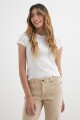 Remera básica cuello redondo BLANCO