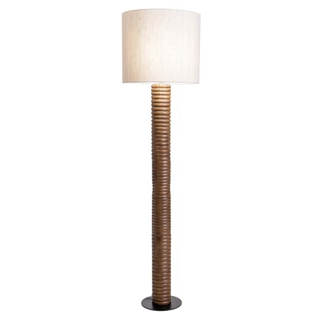 LAMPARA DE PIE MADERA NATURAL-BEIGE Q5Y2