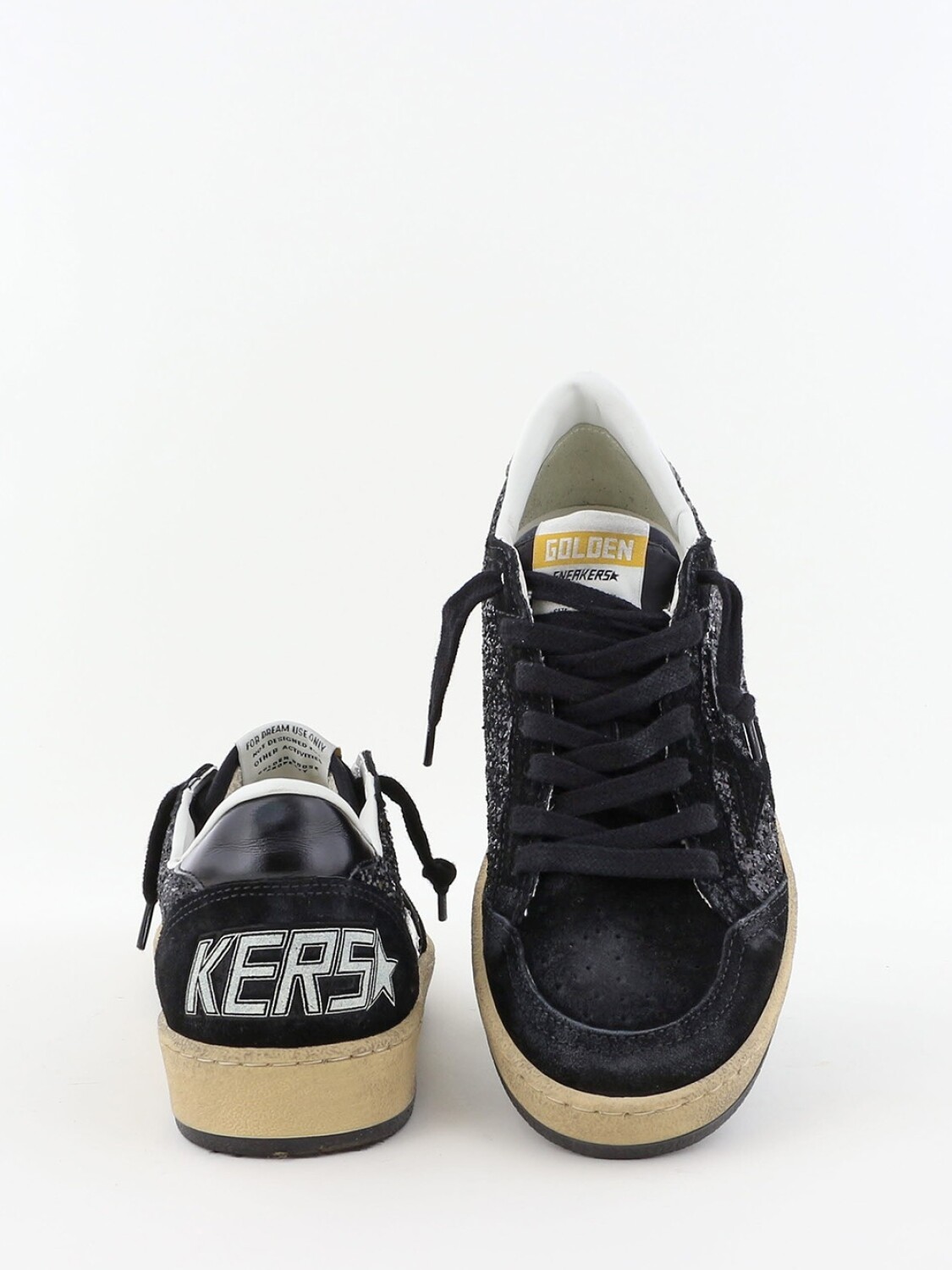 Golden Goose-Championes de gamuza, Ballstar Negro