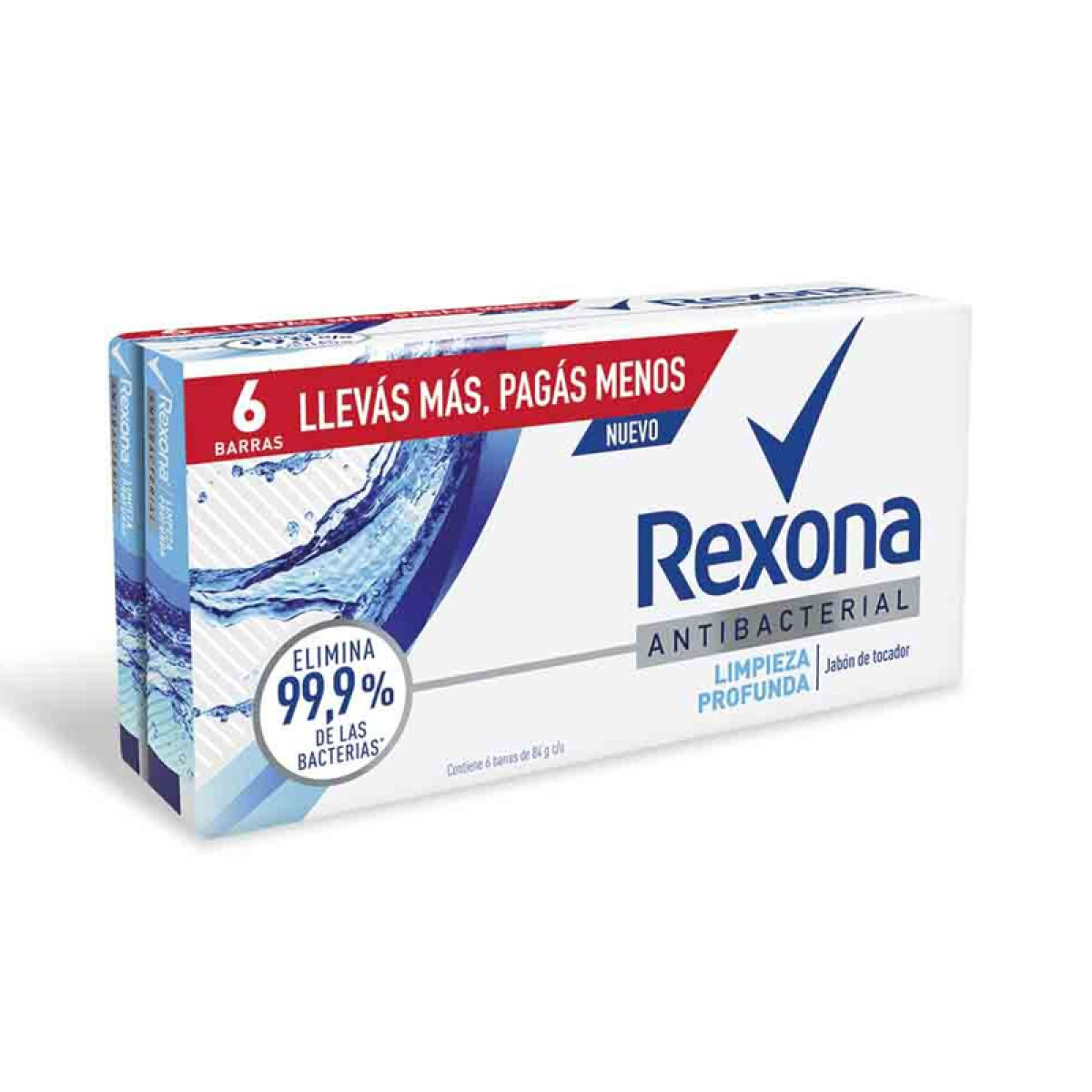Jabón REXONA 6x4 84grs - Fresh Antibacterial 